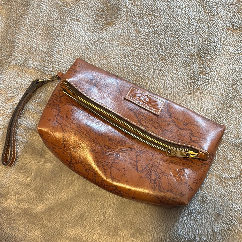 Patricia Nash Brown Leather Wristlet
